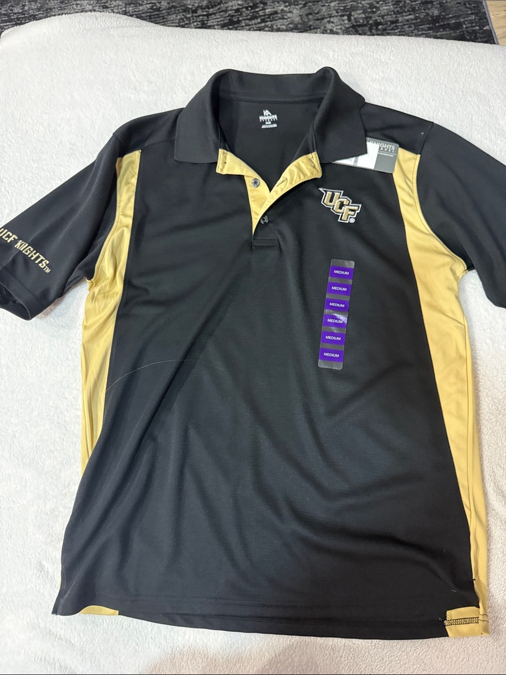 Knights Apparel UCF Black and Gold Polo